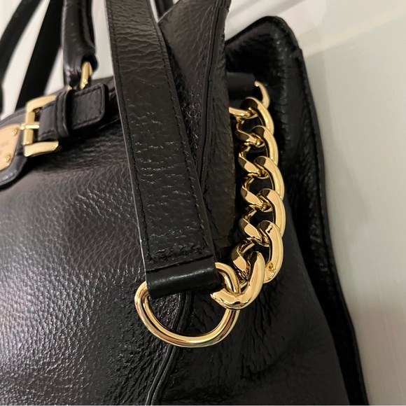 Michael Kors Hamilton Large Pebble Grain Black Leather EW Tote Retail $3… - Picture 9 of 13